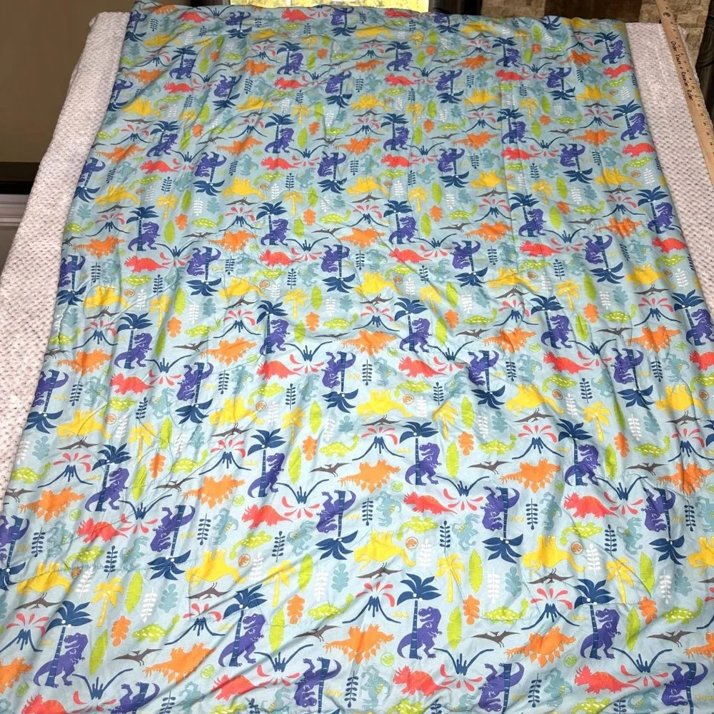 Jurassic World Save Our Dinos Bedding Comforter Blue Green Toddler Bed Blanket
